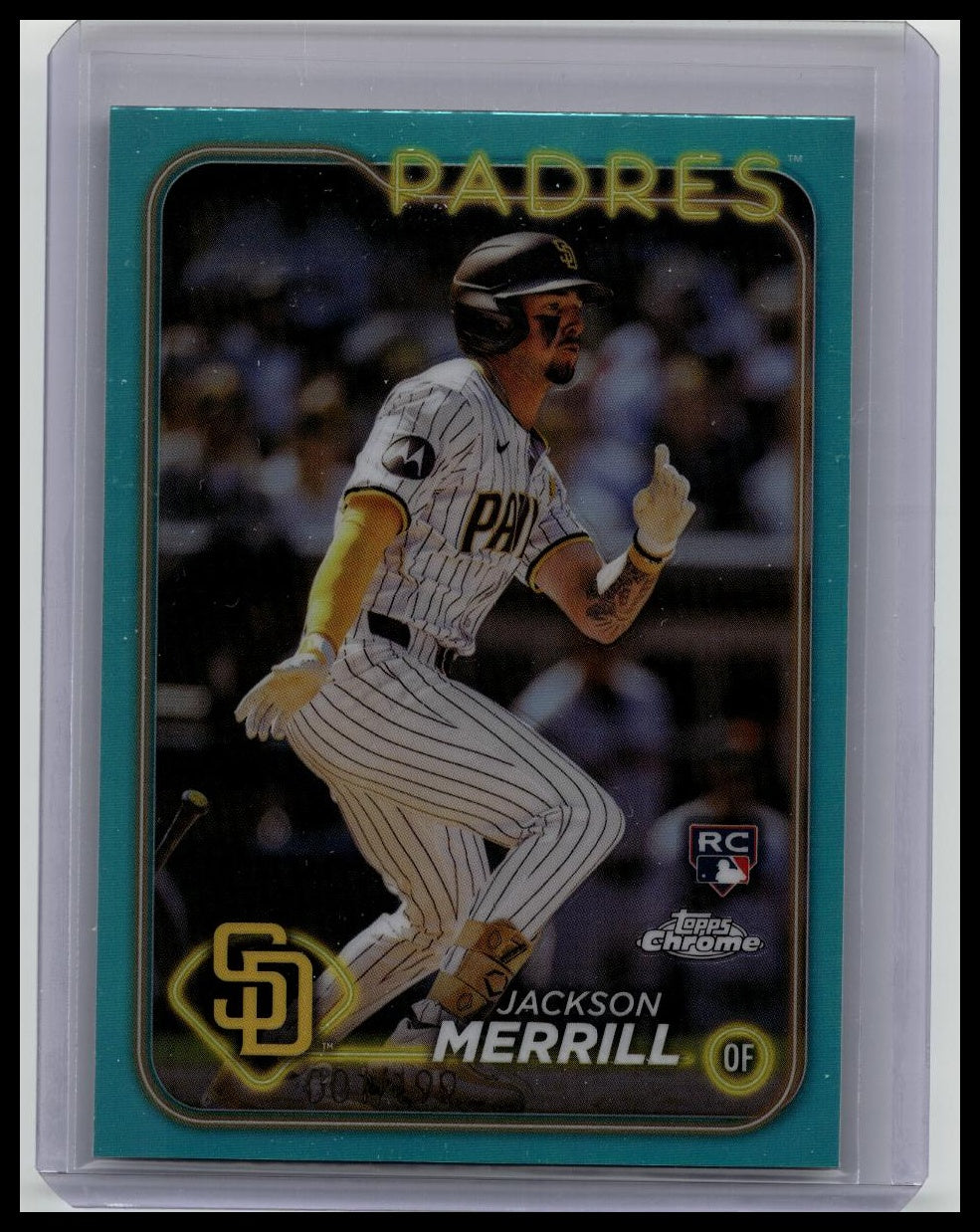 2024 Topps Chrome - Aqua Refractor #207 Jackson Merrill /199 (RC)