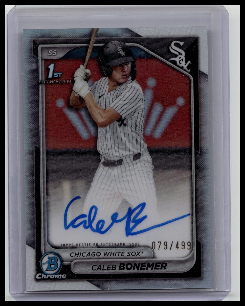 2024 Bowman Draft Caleb Bonemer Chrome Prospect Auto Refractor 1st /499
