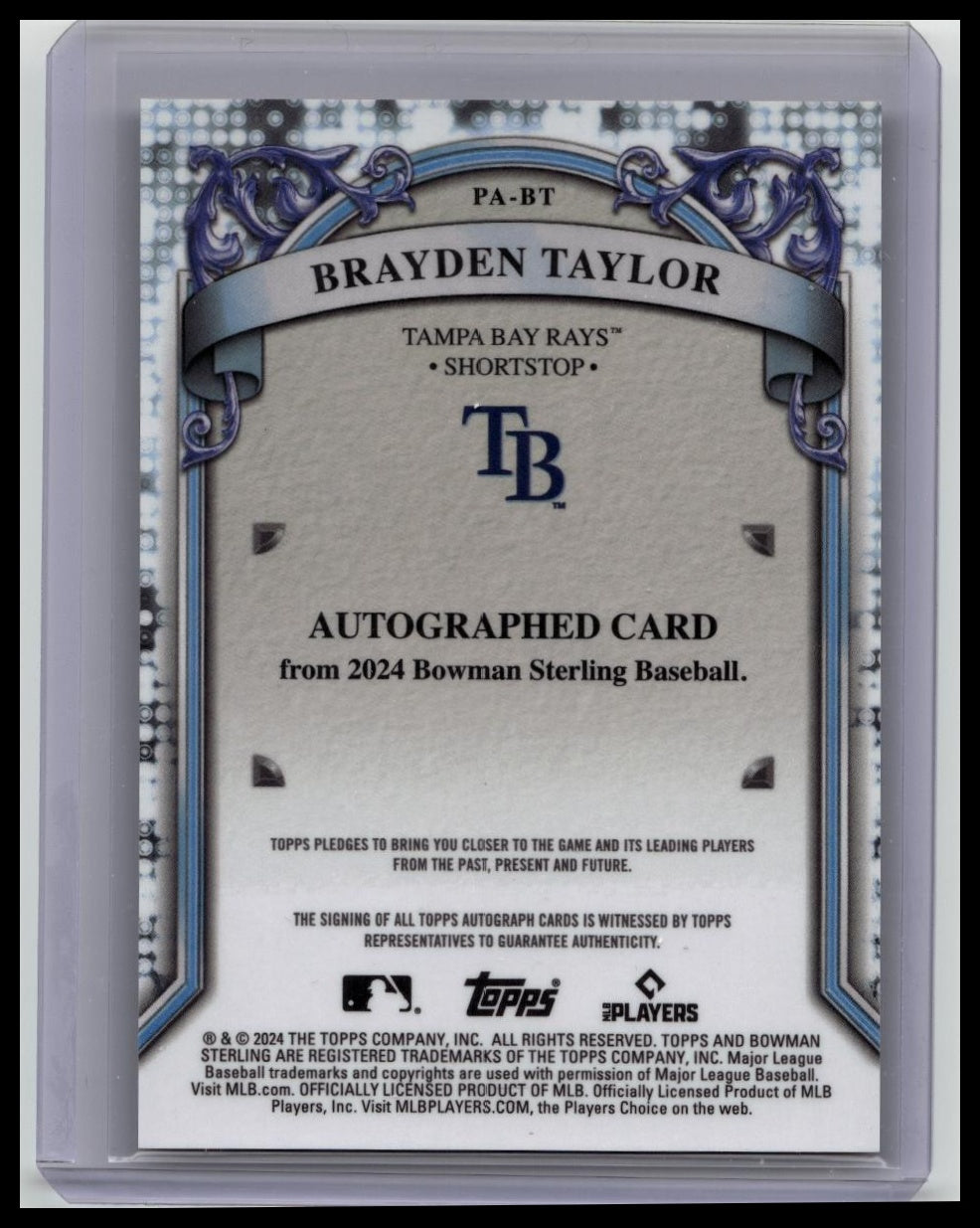 2024 Bowman Sterling - Brayden Taylor - Auto - 04/15