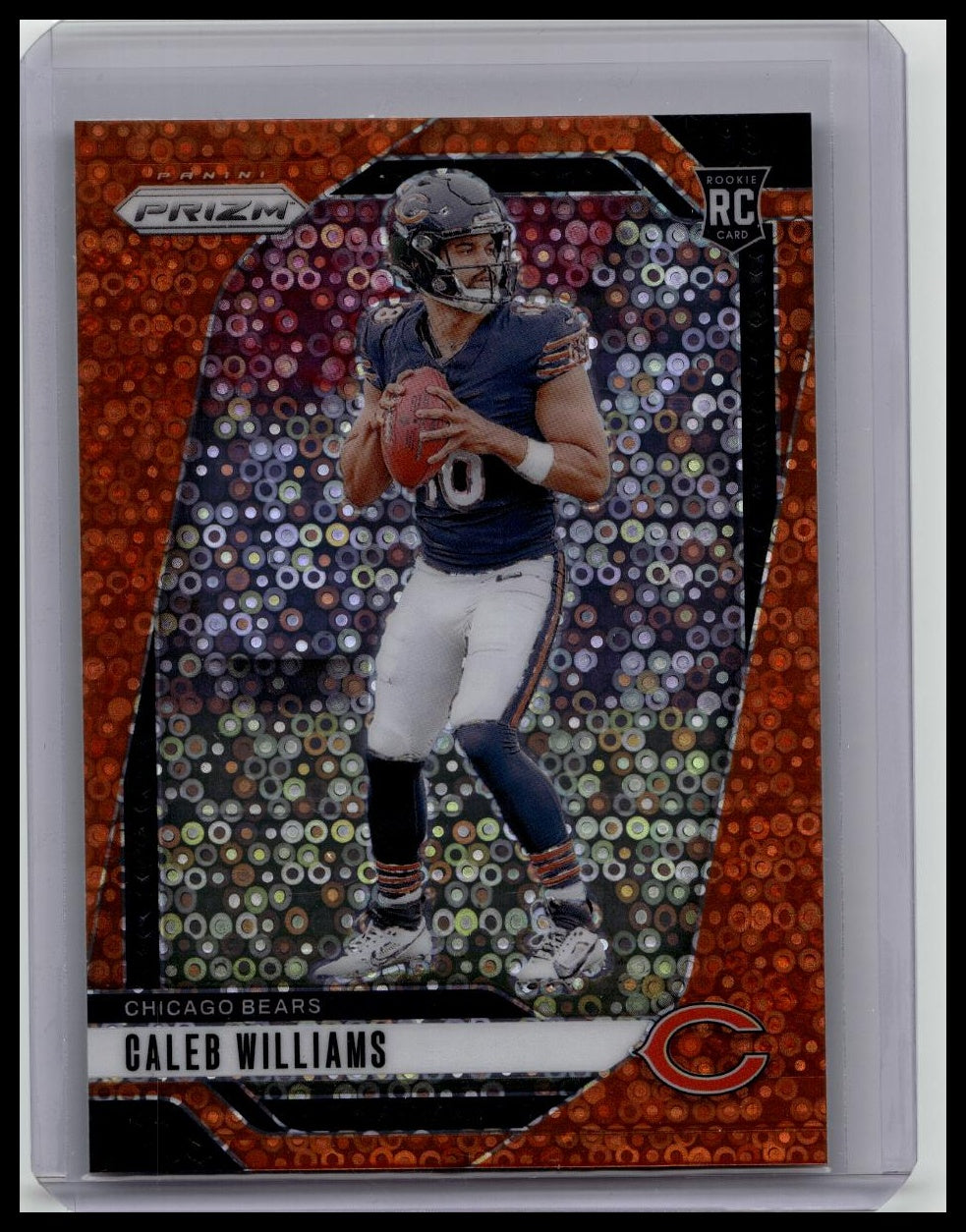 2024 Panini Prizm - Orange Disco Prizm #301 Caleb Williams (RC) Rookie Bears