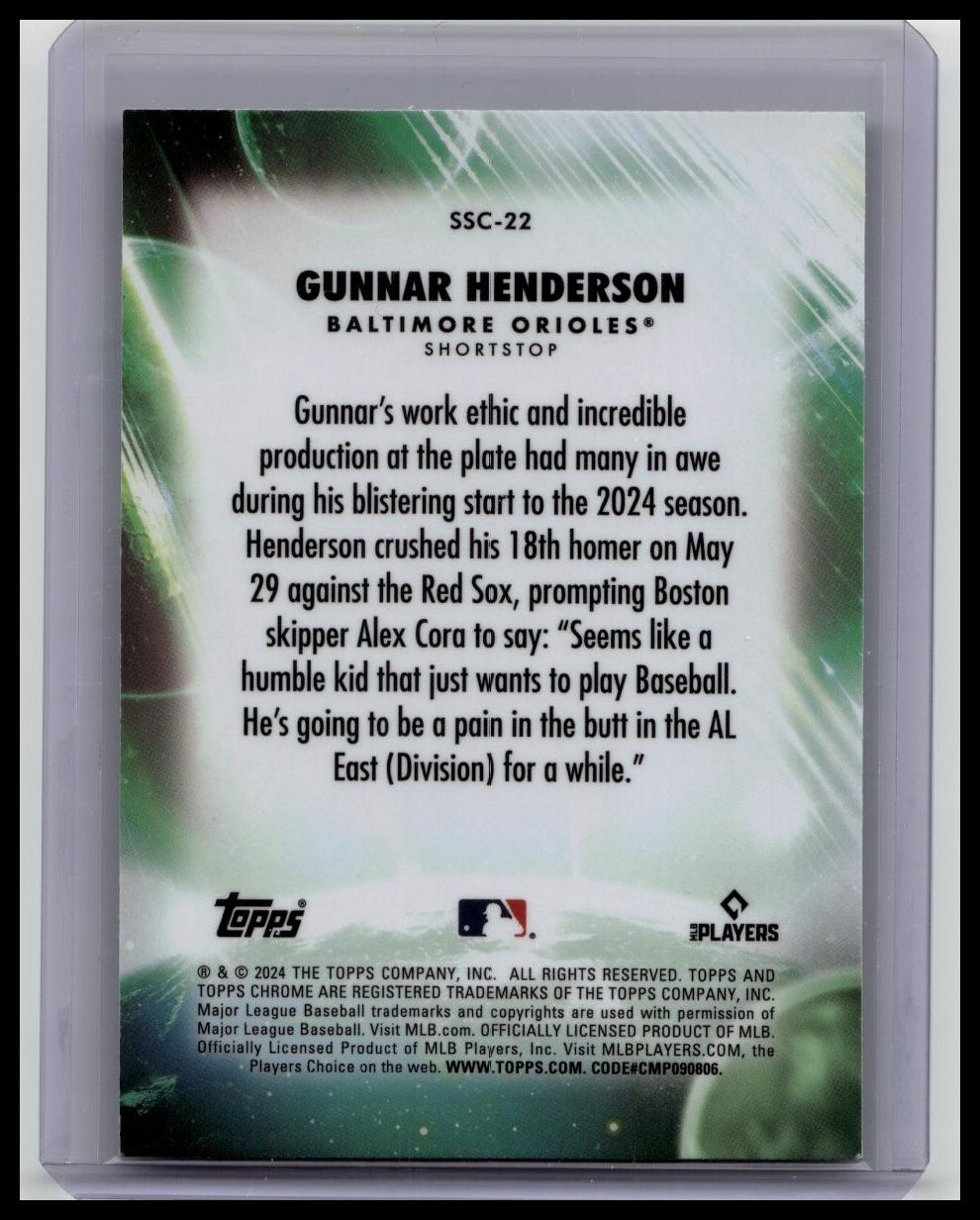 2024 Topps Chrome GUNNAR HENDERSON Stratospheric Stars Gold Refractor /50