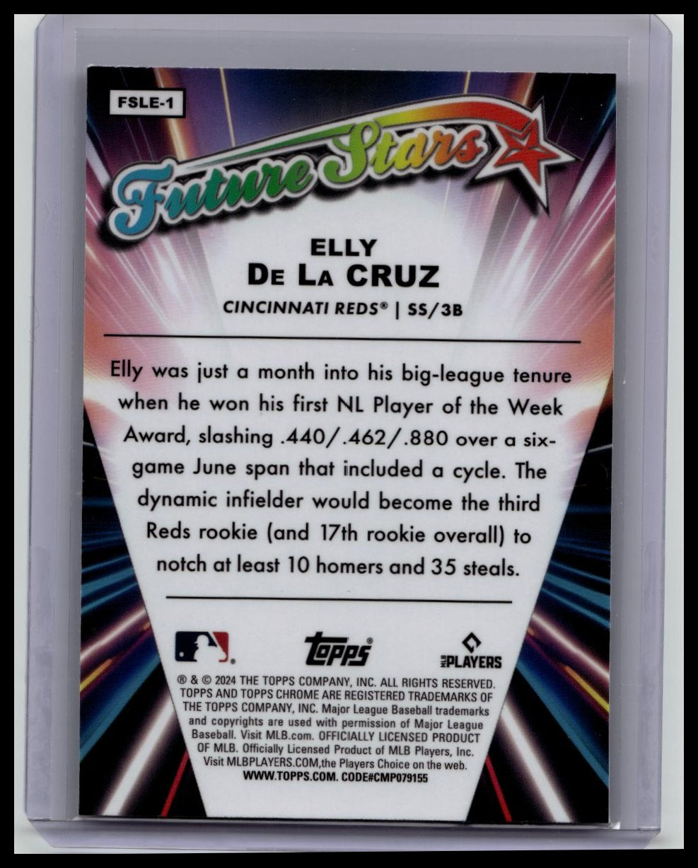 2024 Topps Chrome Logofractor Edition #FSLE-1 Elly De La Cruz Future Stars