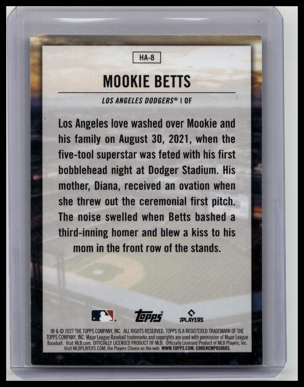 2022 Topps Home Field Advantage Mookie Betts