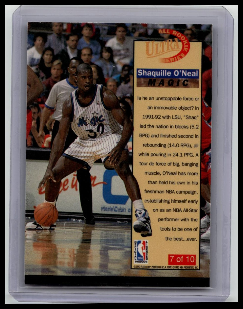 1992-93 Fleer Ultra Shaquille O'Neal All Rookie Series #7 Rookie RC Magic
