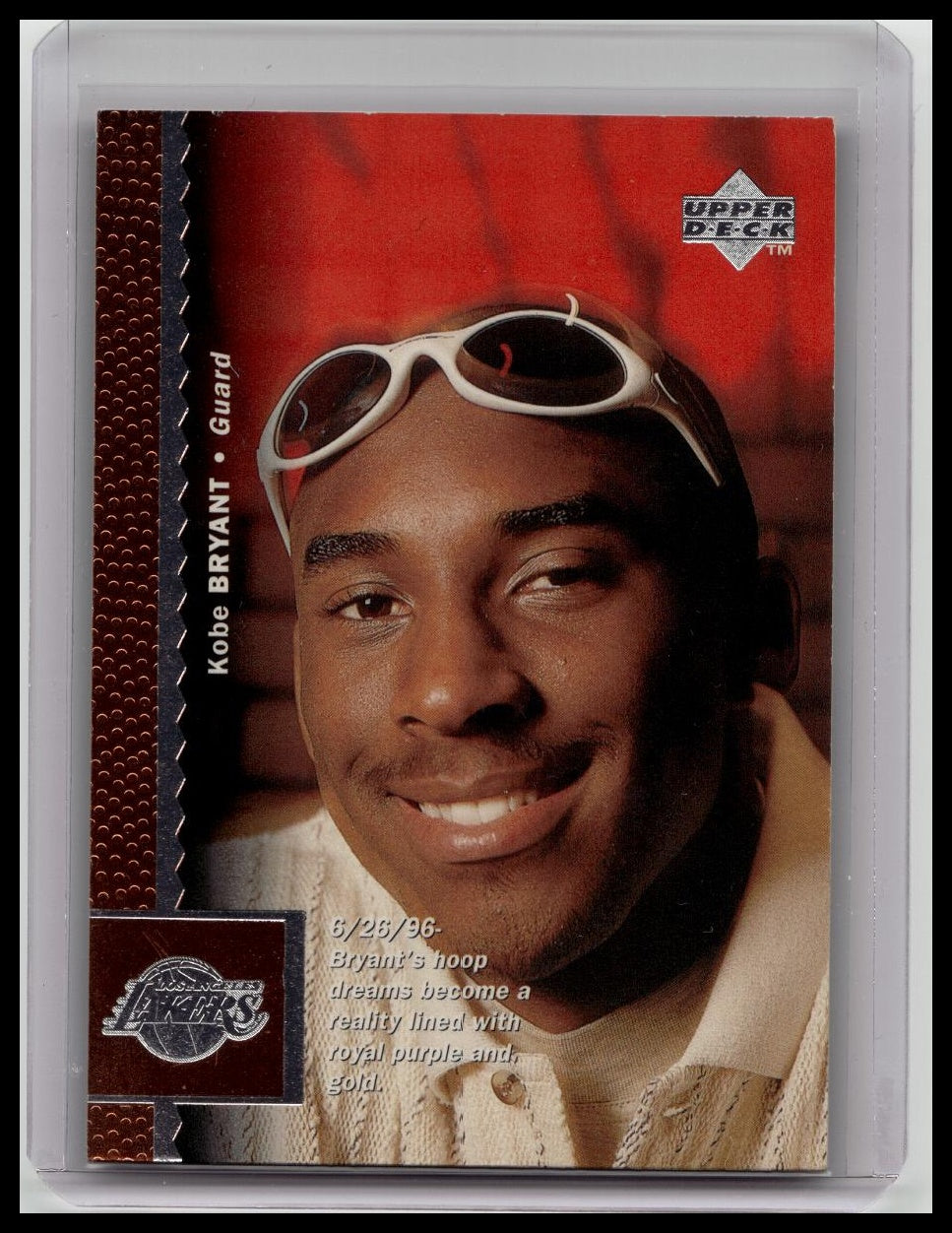 1996 UPPER DECK #58 KOBE BRYANT ROOKIE RC