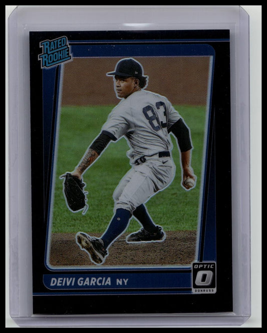 2021 Panini Donruss Optic Rated Black Prizm /25 Deivi Garcia #54 Rookie RC