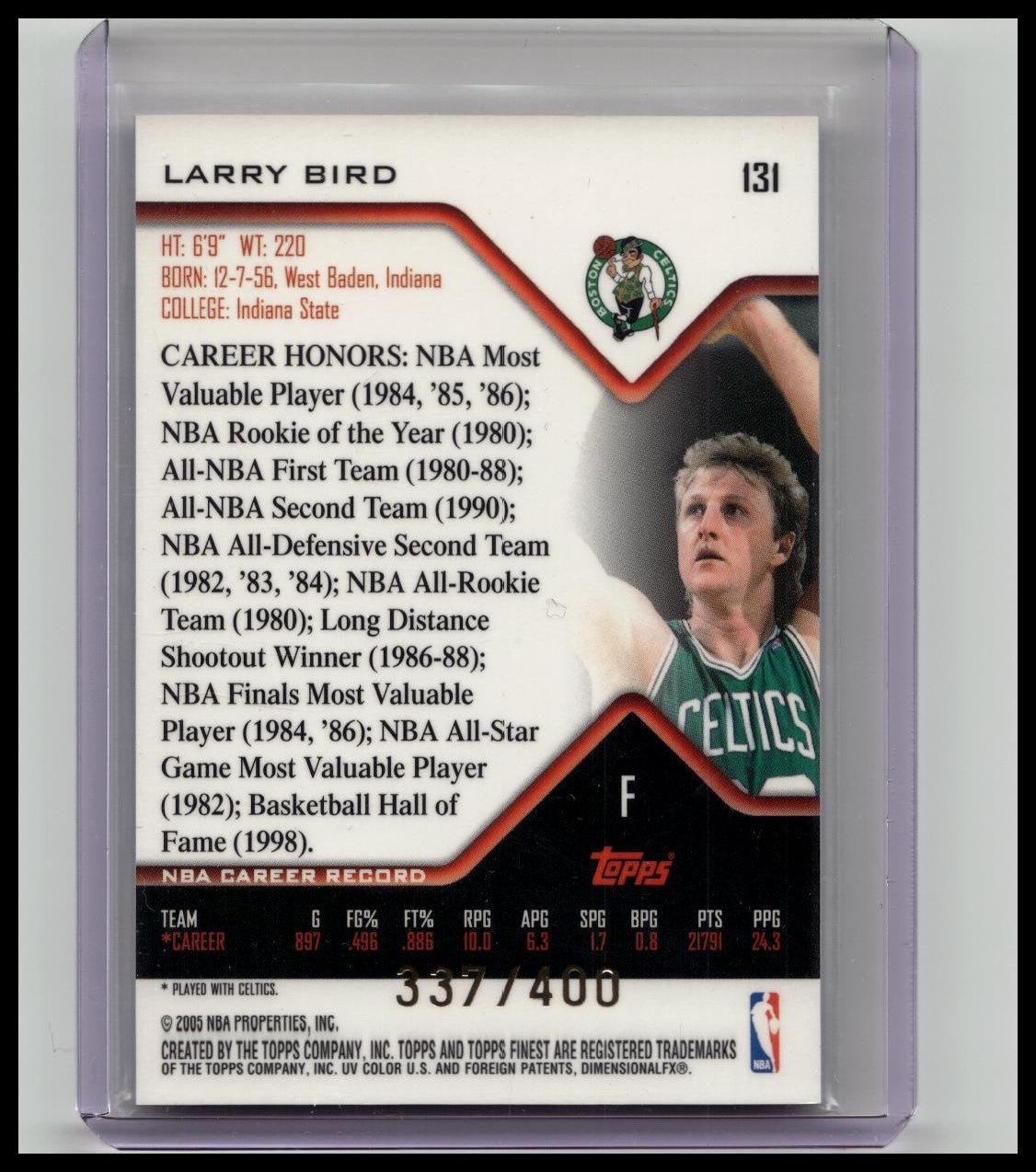 2004-05 Topps Finest /400 Larry Bird #131