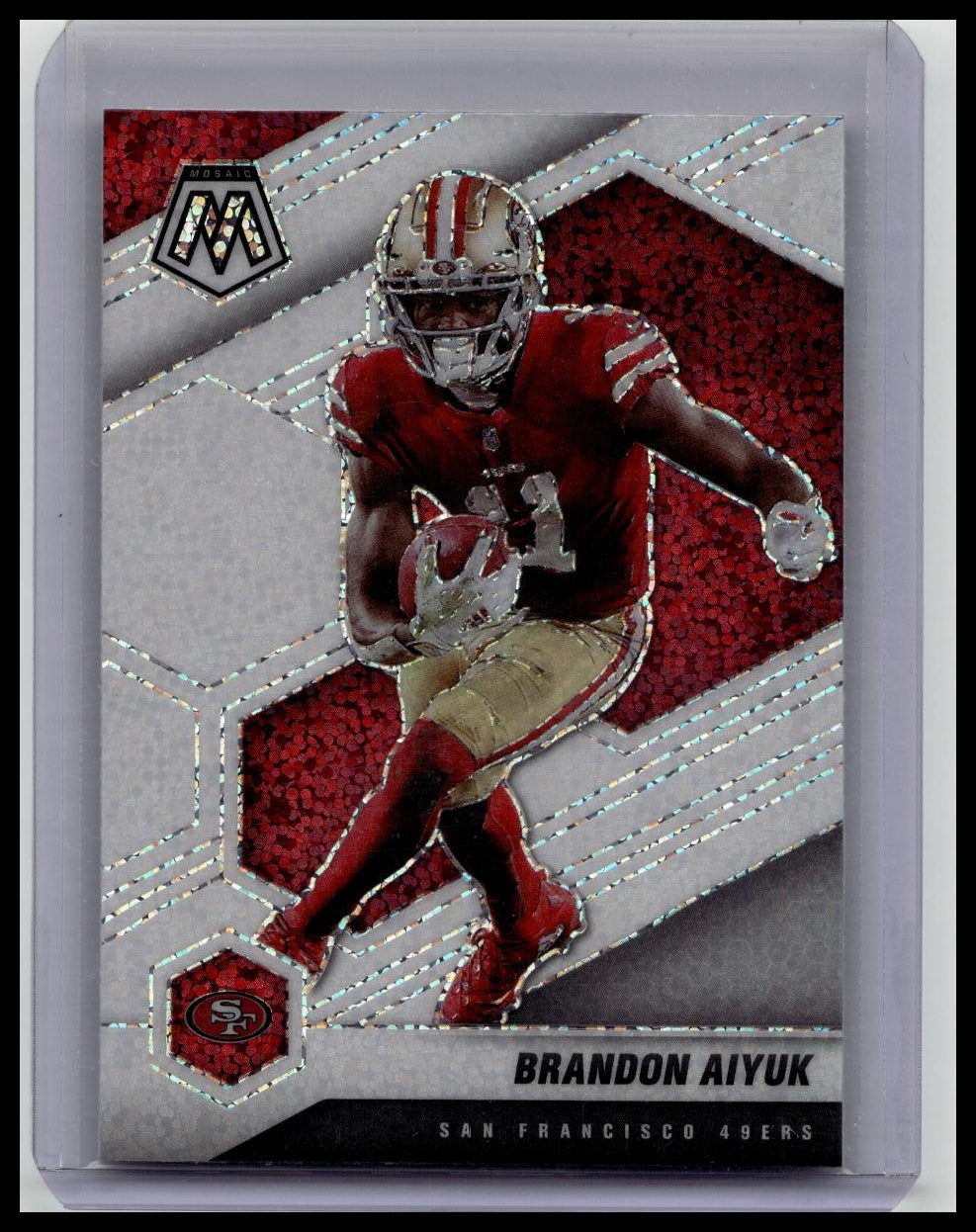 2021 Panini Mosaic White Sparkle #177 Brandon Aiyuk SP