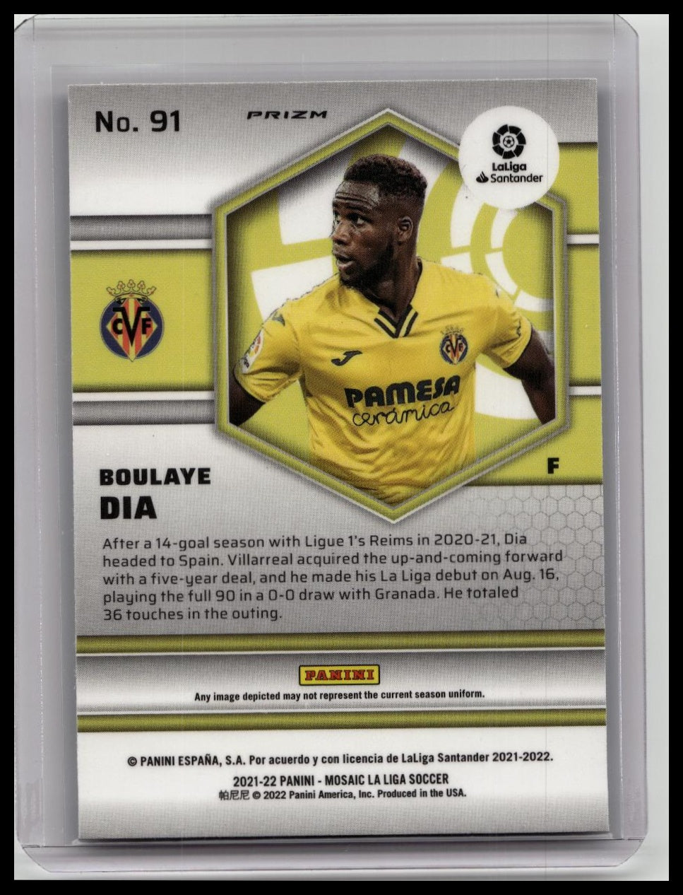 2021-22 Panini Mosaic La Liga #91 Boulaye Dia Rookie RC Genesis SSP
