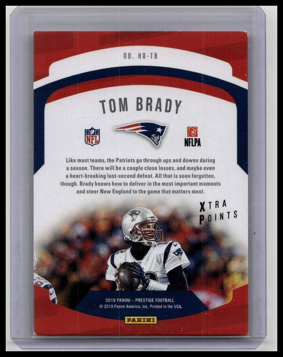 Tom Brady 2019 Panini Prestige Honor Roll Green 13/99 New England Patriots