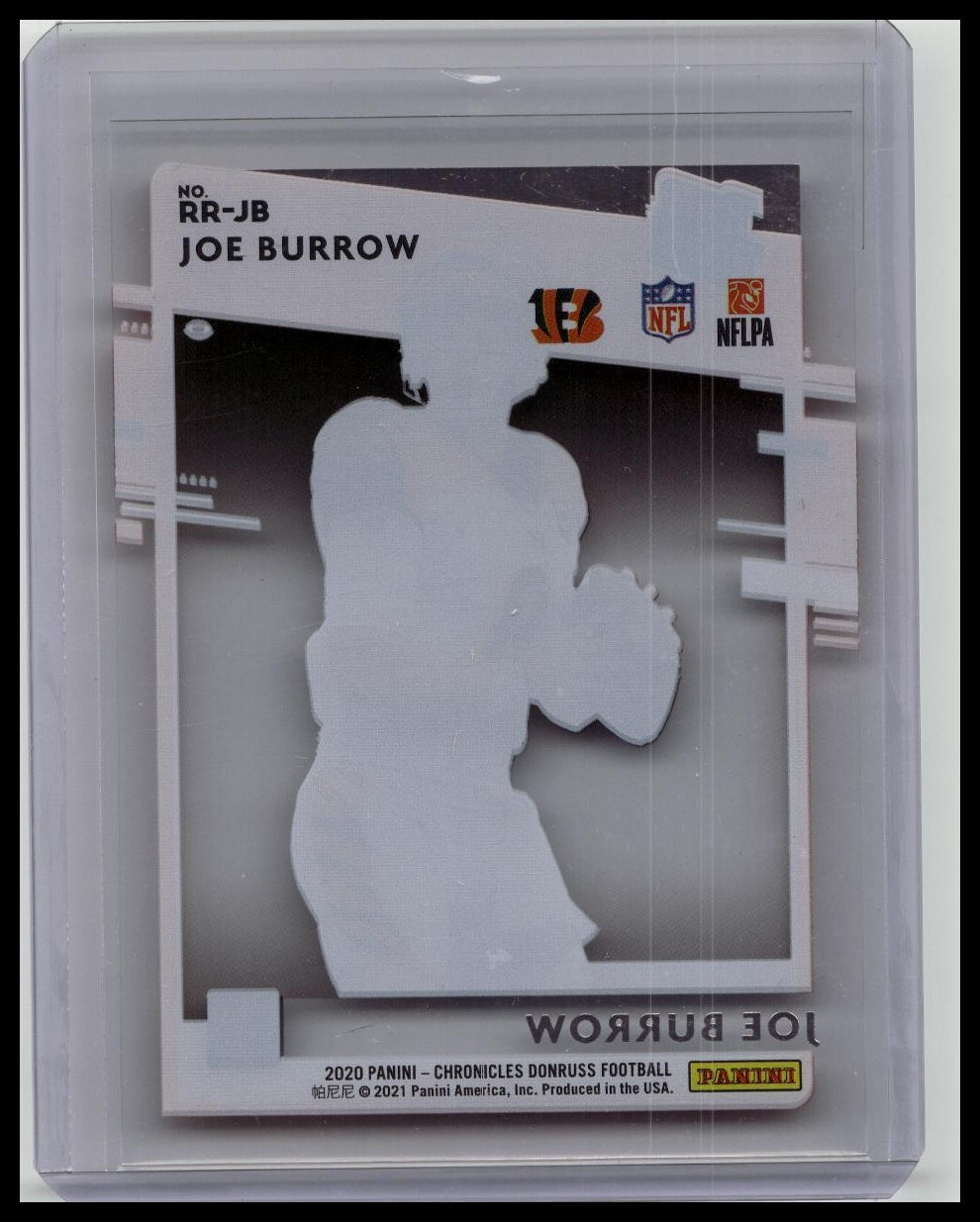 2020 Panini Chronicles Clearly Donruss Rated Rookie Joe Burrow #RR-JB RC