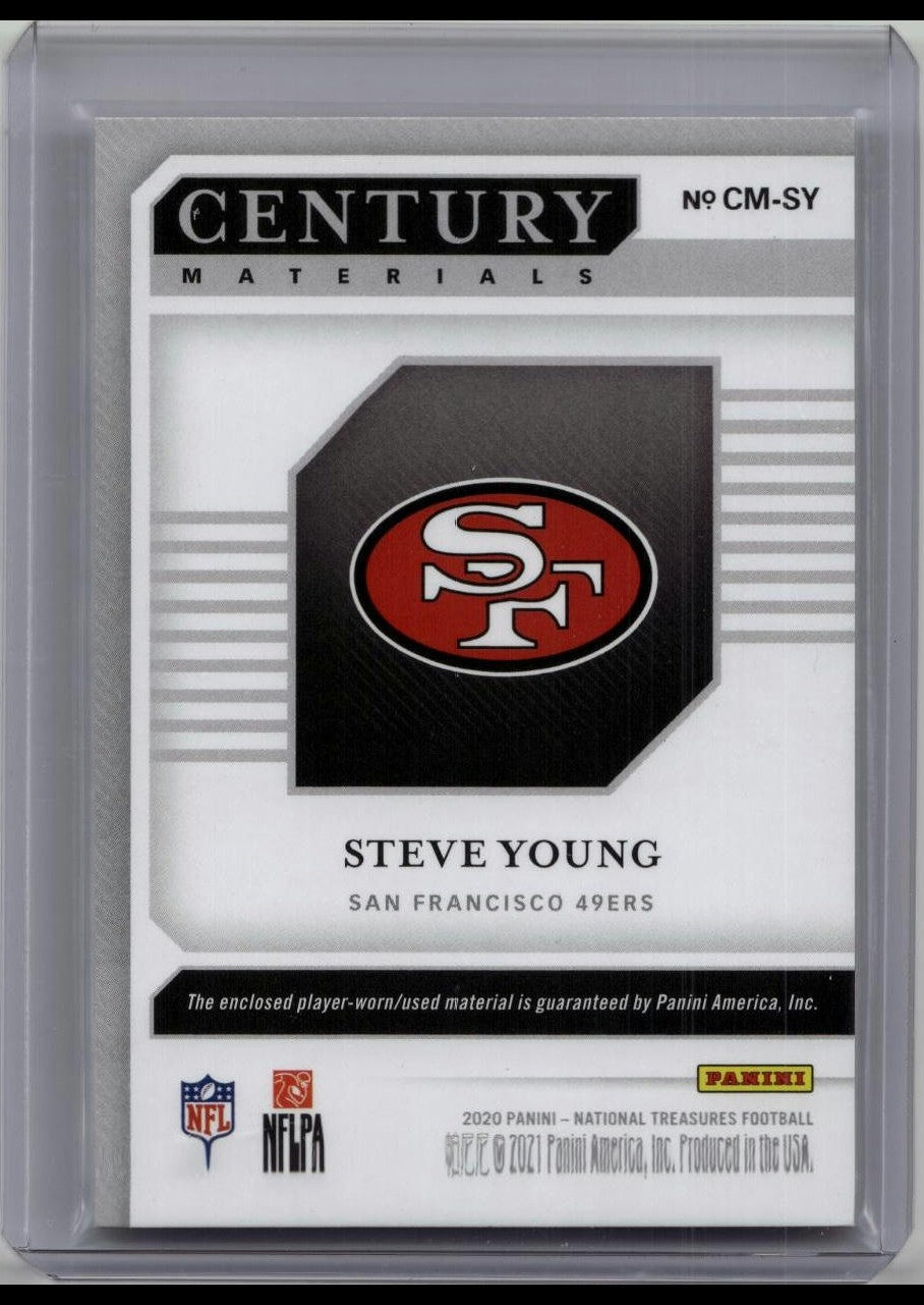 2020 Panini National Treasures Steve Young Century Materials 2 Color Patch /49