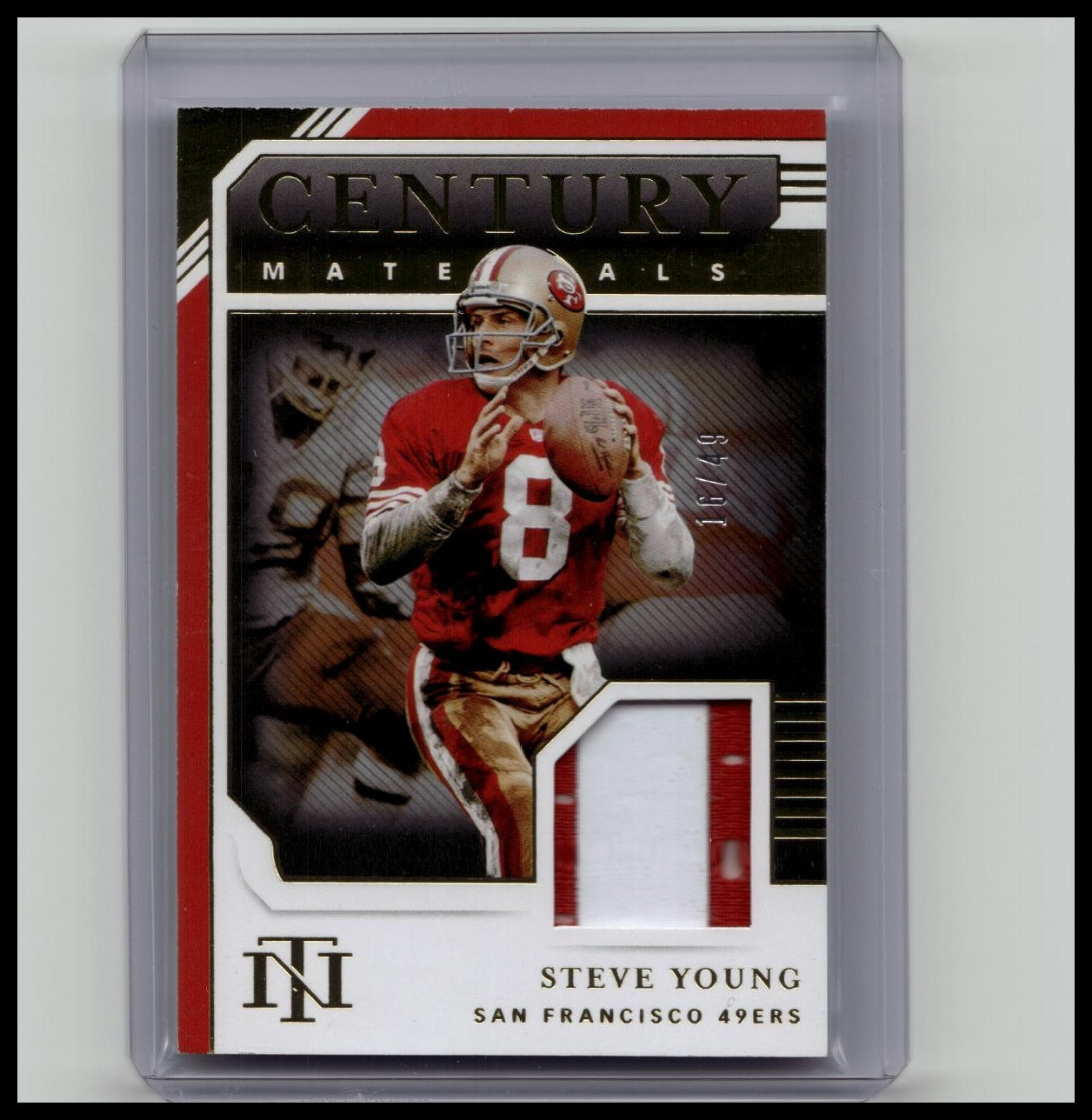 2020 Panini National Treasures Steve Young Century Materials 2 Color Patch /49