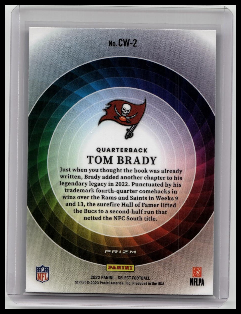 2022 Panini Select #CW-2 Tom Brady Color Wheel SSP Case Hit