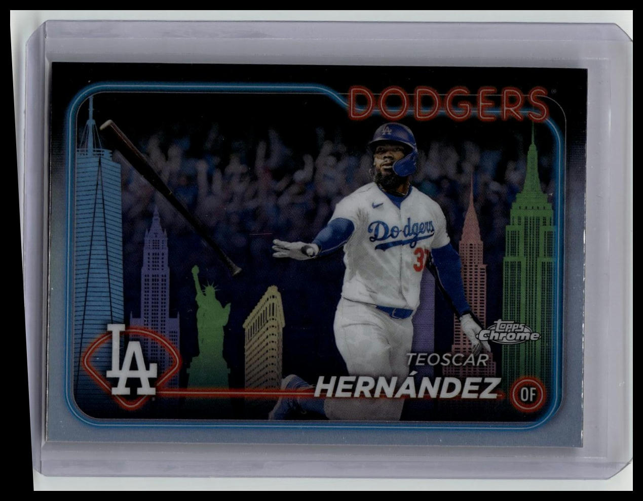 2024 Topps Chrome Fanatics Fest Big Apple Refractor Teoscar Hernandez