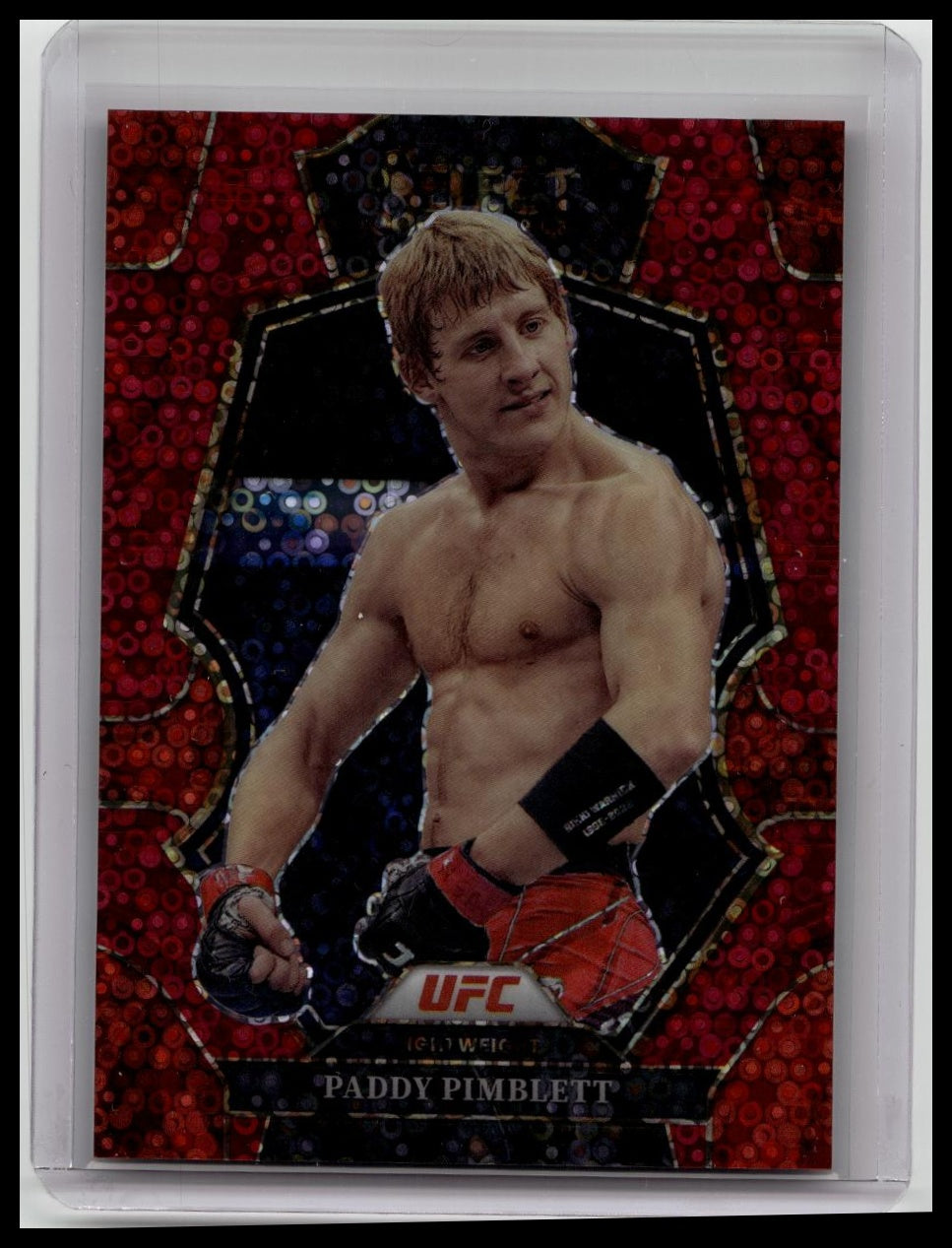 2023 Panini Select UFC - Paddy Pimblett - Red Disco Prizm # /99