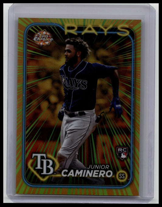 2024 Topps Chrome Radiating Rookies Junior Caminero RC SSP Rays #RR-12