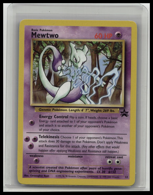 Pokemon TCG - Mewtwo 12/53 WOTC Black Star Promo Regular