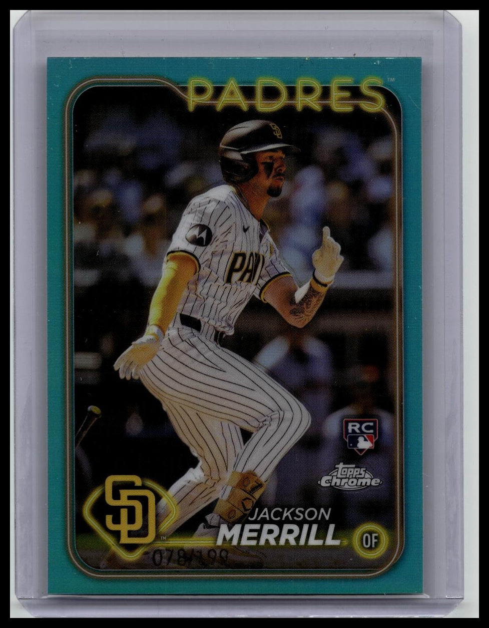2024 Topps Chrome Jackson Merrill Aqua Rookie /199