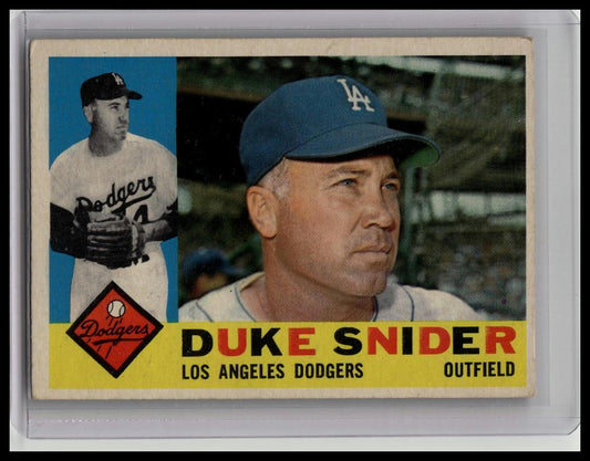 1960 Topps #493 Duke Snider - Los Angeles Dodgers HOF