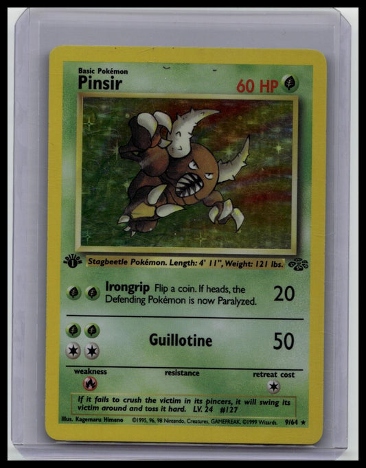 1999 Pokemon Pinsir Holo Rare 1st Edition Jungle 9/64