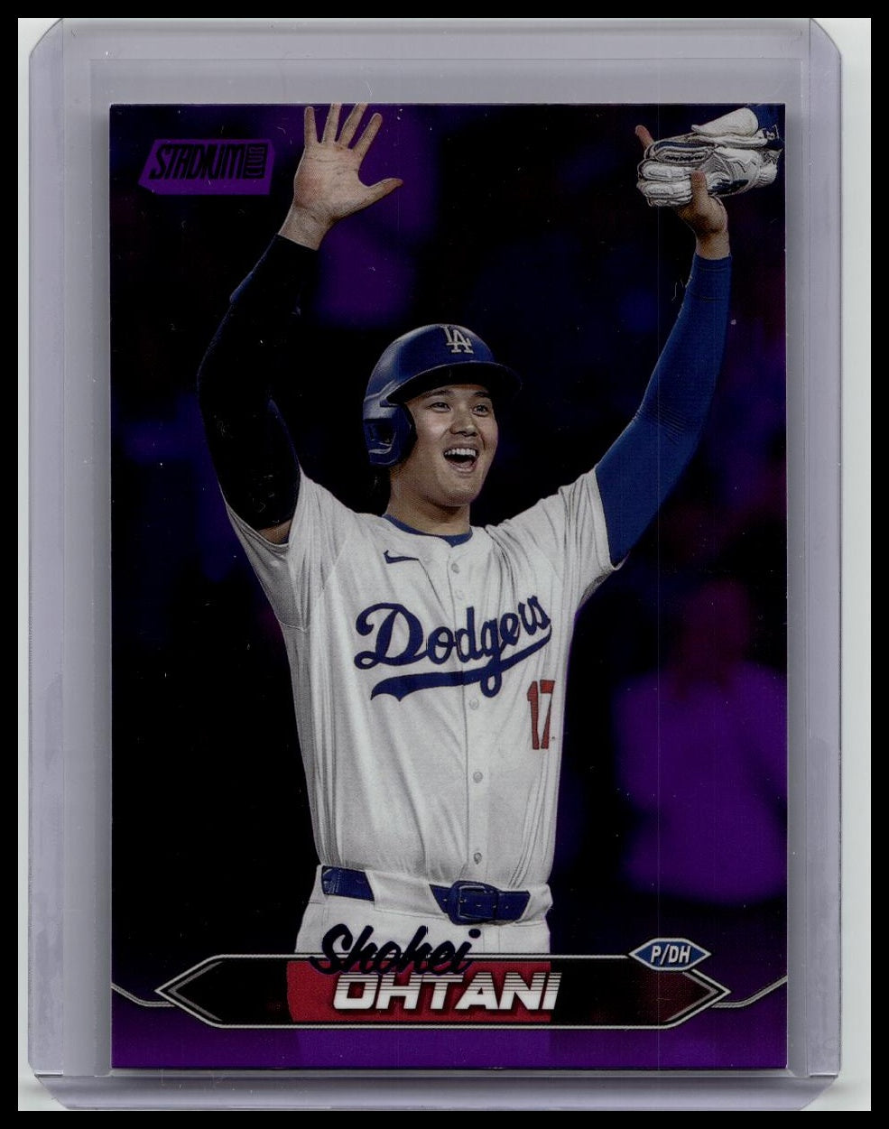 Shohei Ohtani 2024 Topps Stadium Club Chrome Purple Refractor Card #200 45/75