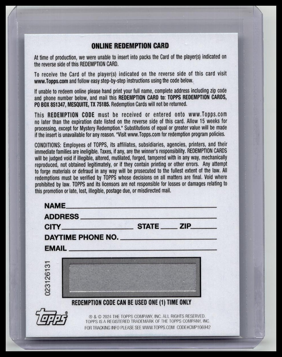 2024 Topps Archives Julio Rodriguez #FF-JR Autograph Gold /50 Redemption Auto