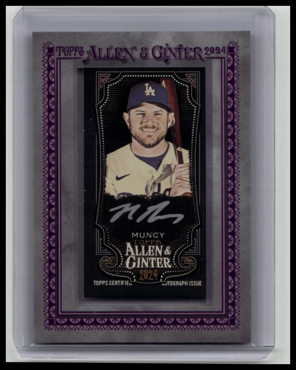 2024 TOPPS GINTER X SILVER FRAME MAX MUNCY AUTO /25 DODGERS #MA-MMU