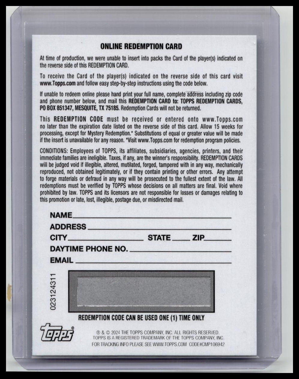 2024 Topps Archives Paul Skenes Rookie 1999 New Breed Auto Variation Redemption