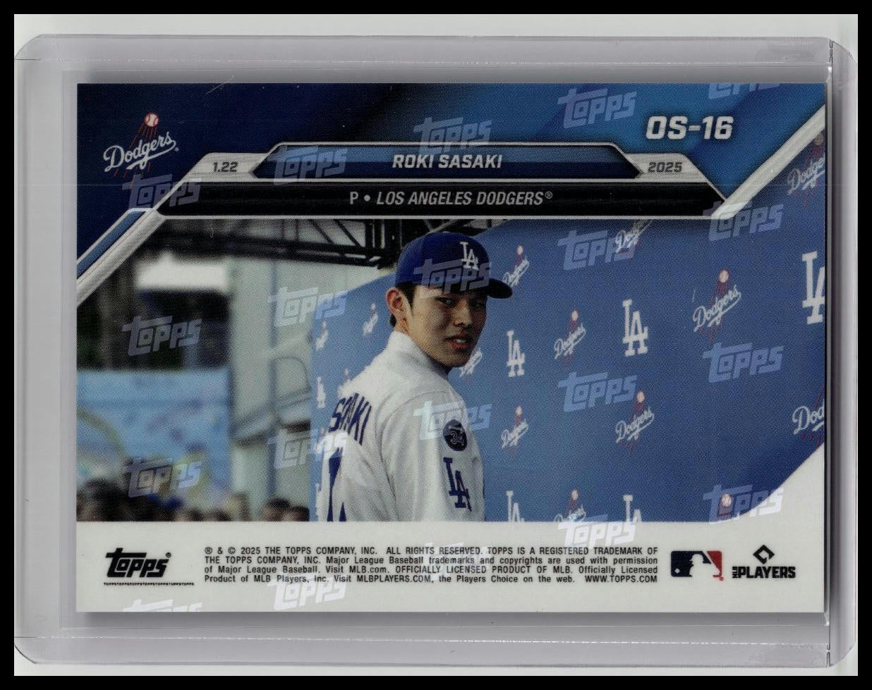 Roki Sasaki 2024 Topps Now OS-16 Dodgers Introduce International Star Rookie