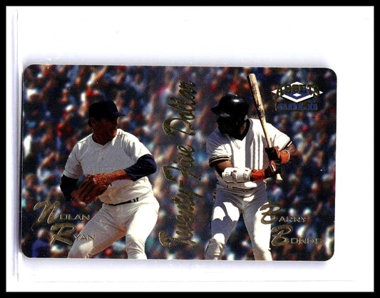1995 Classic Assets Gold #4 Nolan Ryan+Barry Bonds SP $25 #/1299 Unscratched