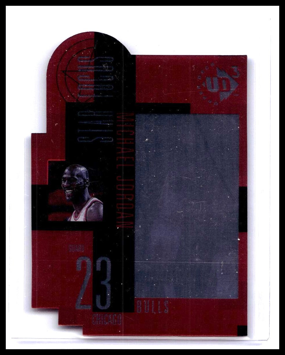 1997 UPPER DECK UD3 STAR FOCUS DIE CUT #23 MICHAEL JORDAN CHICAGO BULLS HOLOGRAM