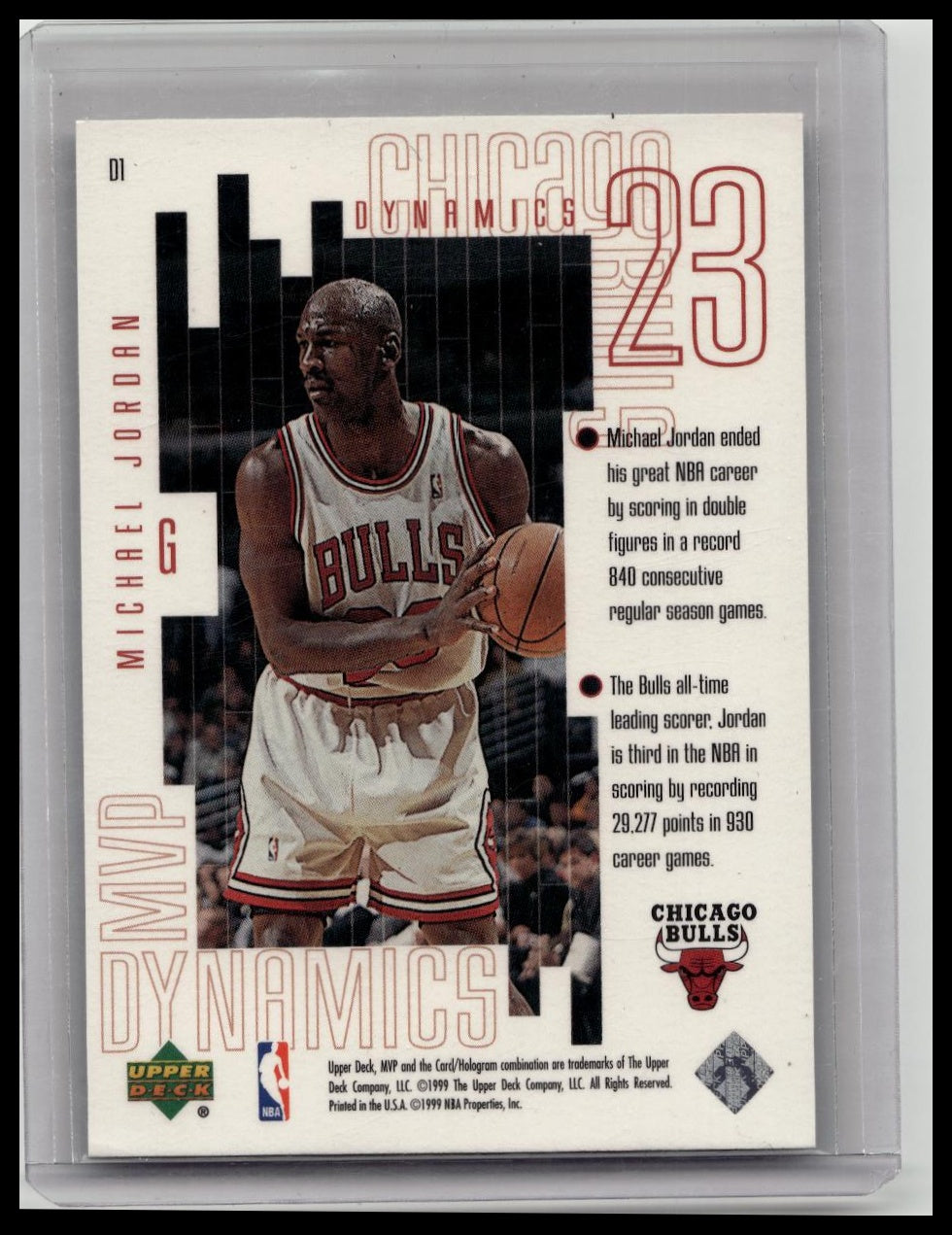 1999-00 Upper Deck MVP Michael Jordan Dynamics #D1 Bulls