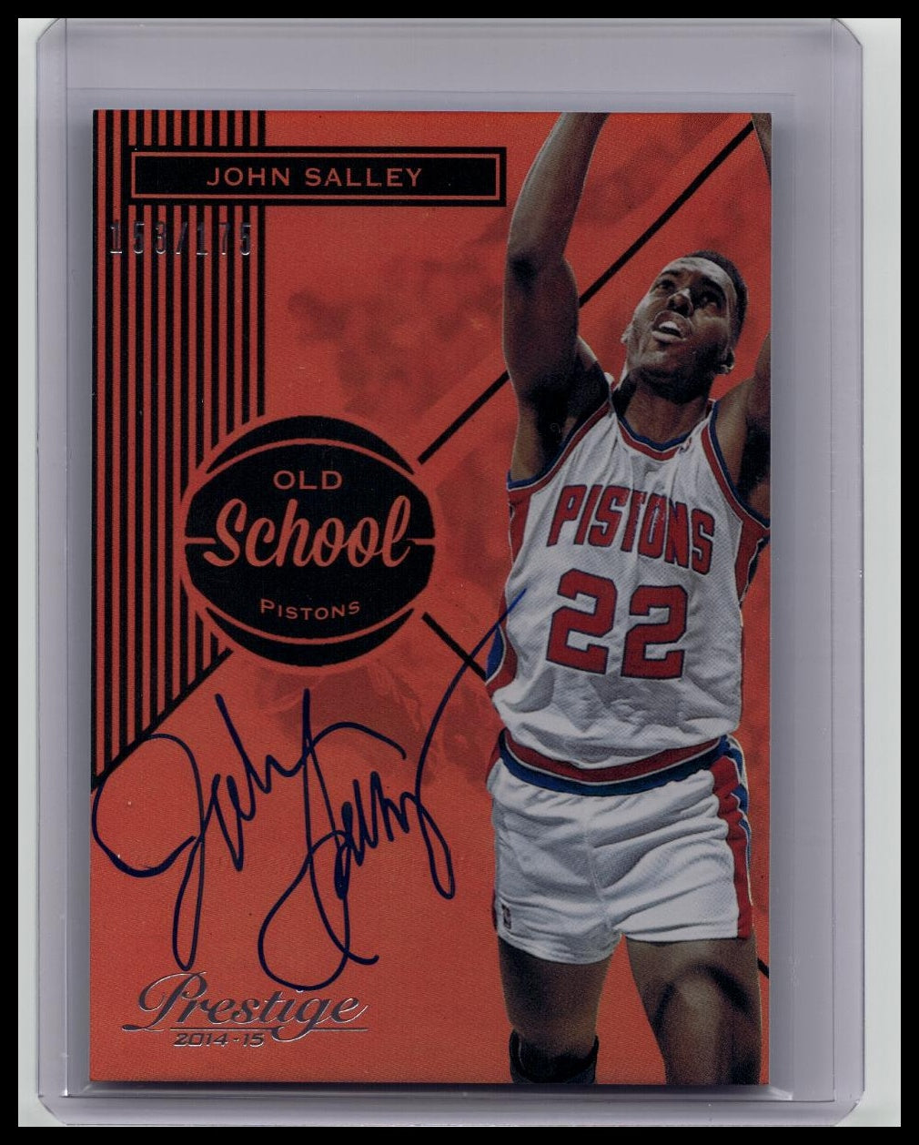 2014-15 Panini Prestige Old School Signatures Premium /175 John Salley #32 Auto