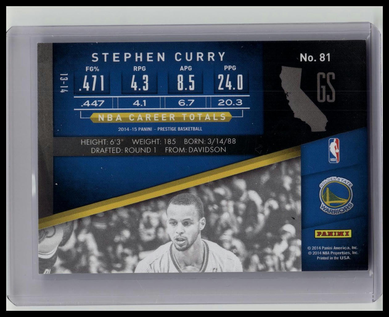 2014-15 Prestige Premium Bonus Shots Red Stephen Curry /199