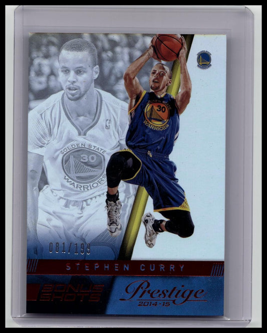 2014-15 Prestige Premium Bonus Shots Red Stephen Curry /199