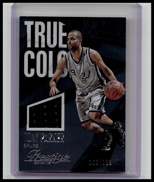 2014-15 Panini Prestige True Colors Materials Plus /199 Tony Parker #20