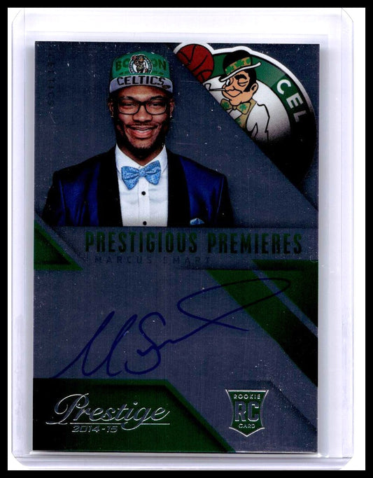 2014-15 Prestige Prestigious Premieres Signatures PPMS Marcus Smart Rookie Auto