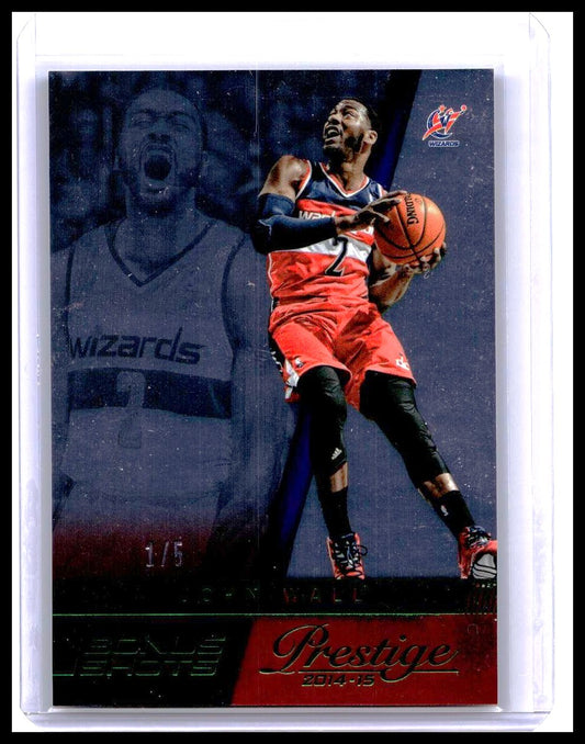 2014-15 Panini Prestige Bonus Shots Green /5 John Wall #142