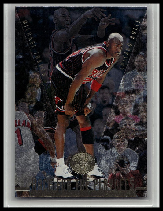 Michael Jordan 1995-96 sP Championship Series Race For The Playoffs Foil #121