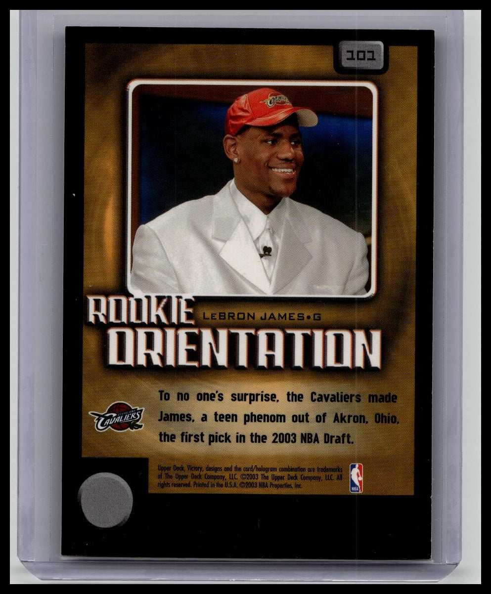 2003-04 Upper Deck Victory LeBRON JAMES Rookie Card #101 Rookie Orientation RC