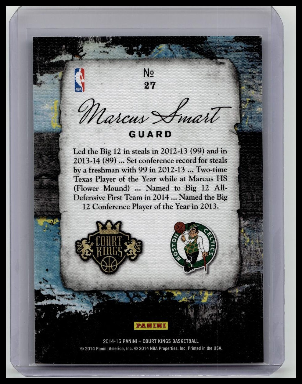2014-15 Panini Court Kings New Aesthetic Marcus Smart #27 Rookie RC