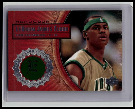 2003 Upper Deck LeBron James Rookie SP Hardcourt Game Used Floor Card #LB2
