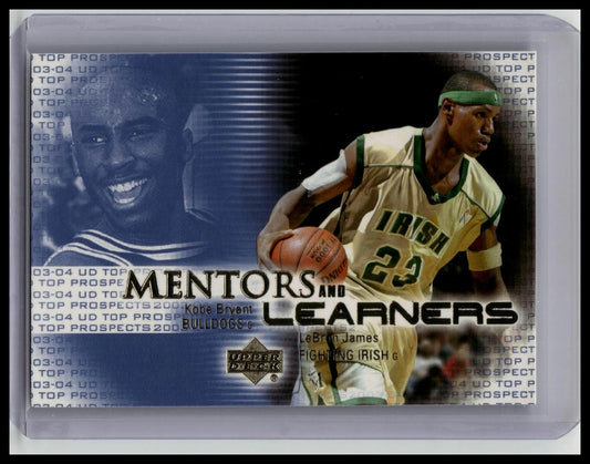 2003 Upper Deck Mentors and Learners LeBron James Kobe Bryant ML5
