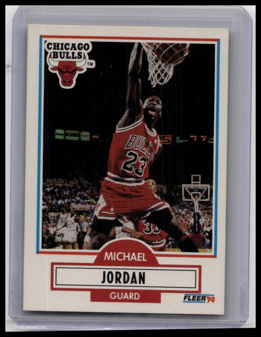 1990-91 Fleer Michael Jordan #26 ERROR Card, No Print Lines On The Back