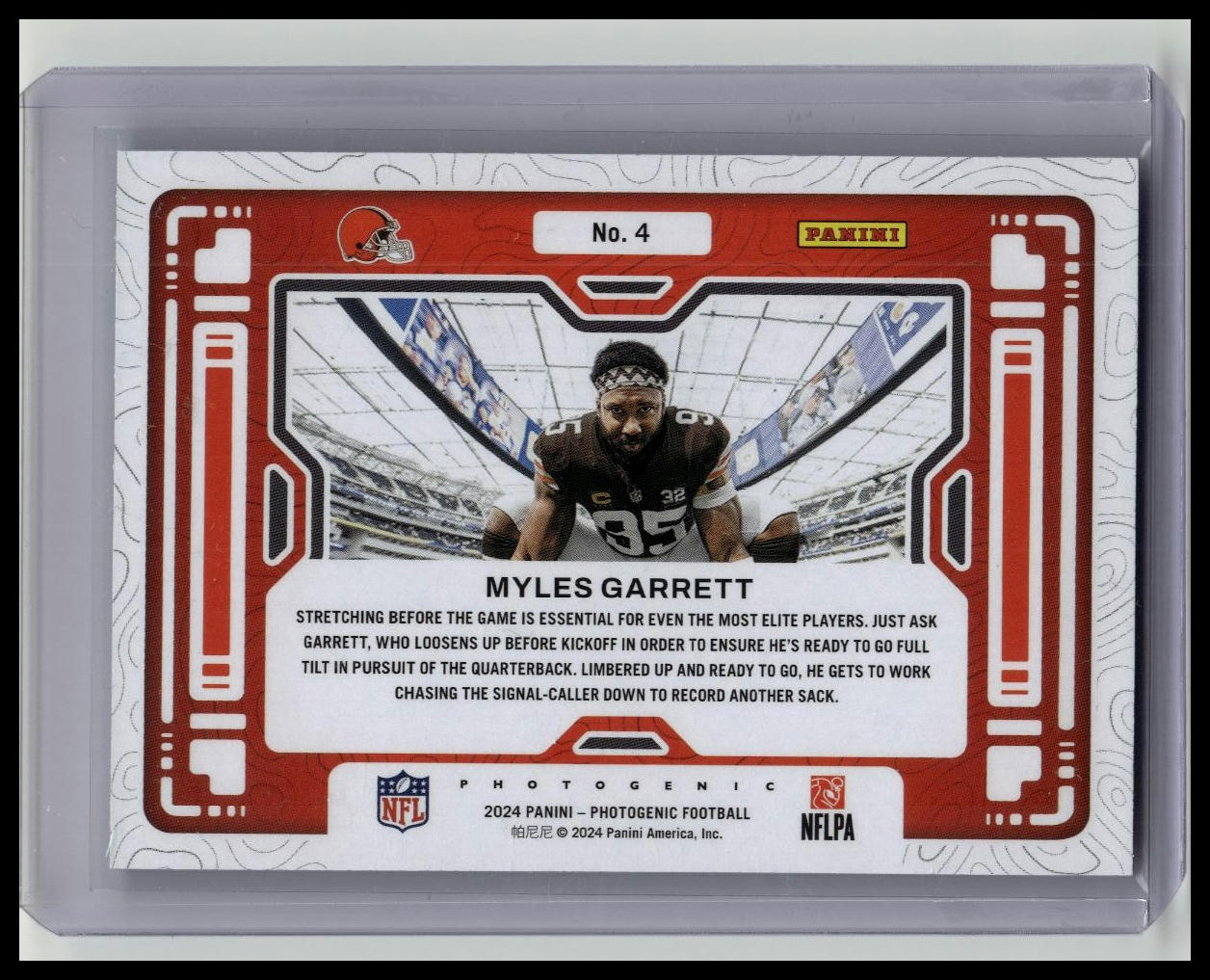 2024 Panini Photogenic Purple /75 Myles Garrett