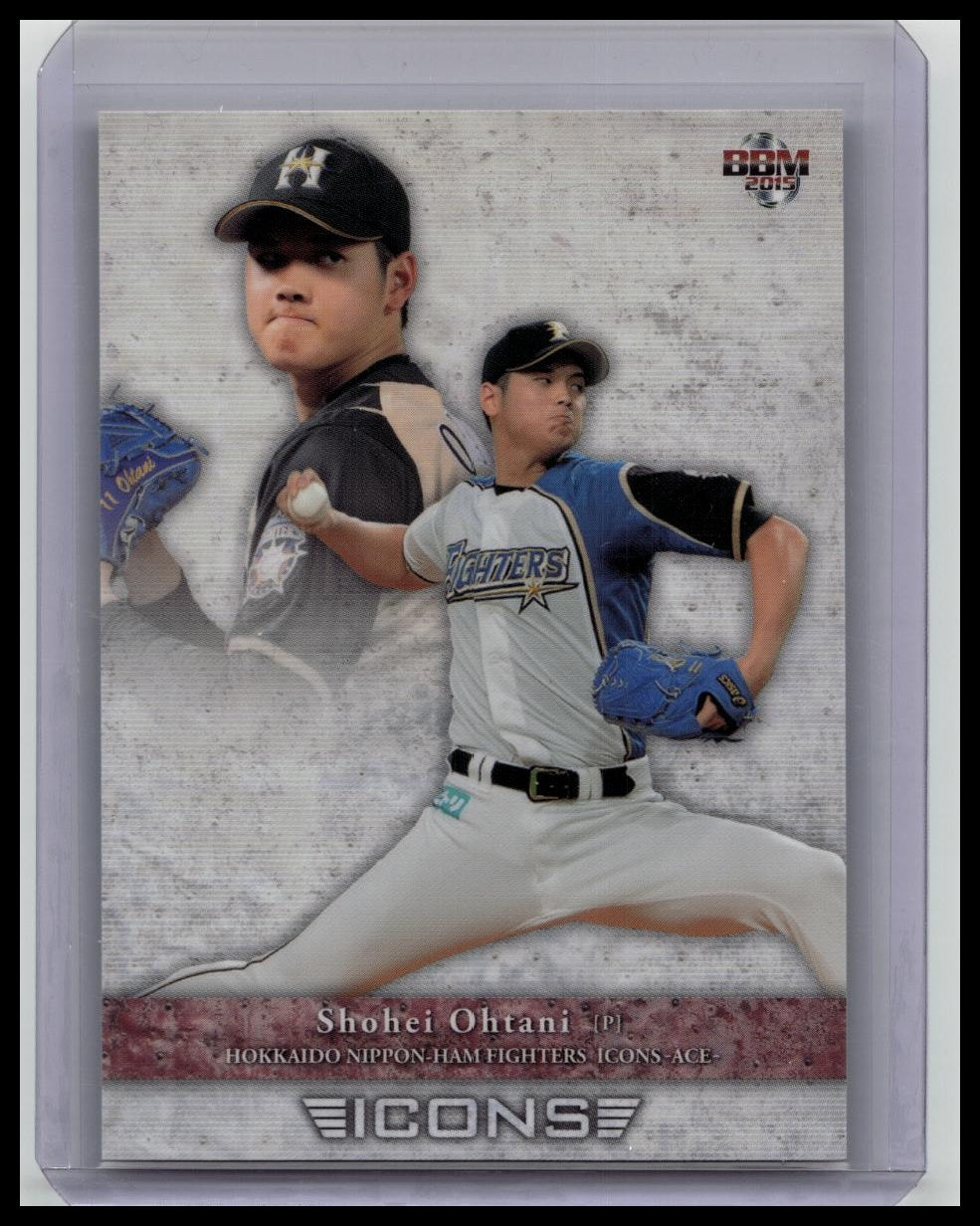 Shohei Ohtani Baseball Card 2015 BBM ICONS Pitching Dodgers