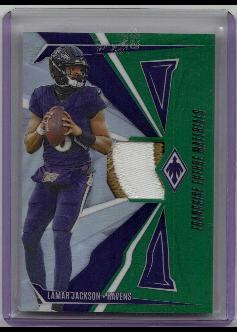 2024 Panini Phoenix Franchise Future Materials Lamar Jackson Green /25