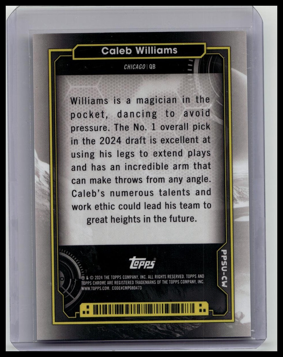 2024 Topps Cosmic Chrome Caleb Williams RC Planetary Pursuit The Sun #PPSU-CW