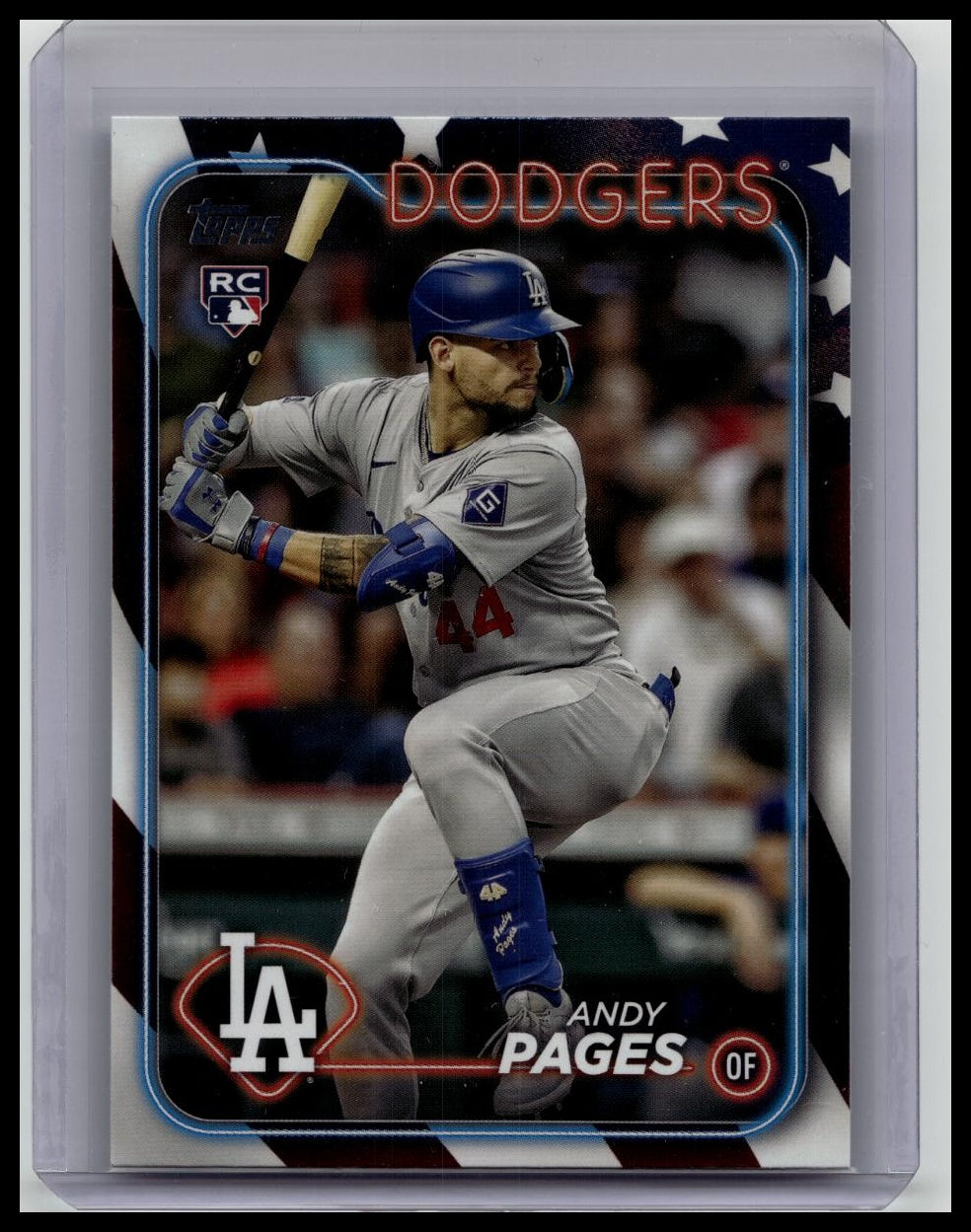 2024 Topps Update Andy Pages Independence Day Parallel Rookie RC US221 /76